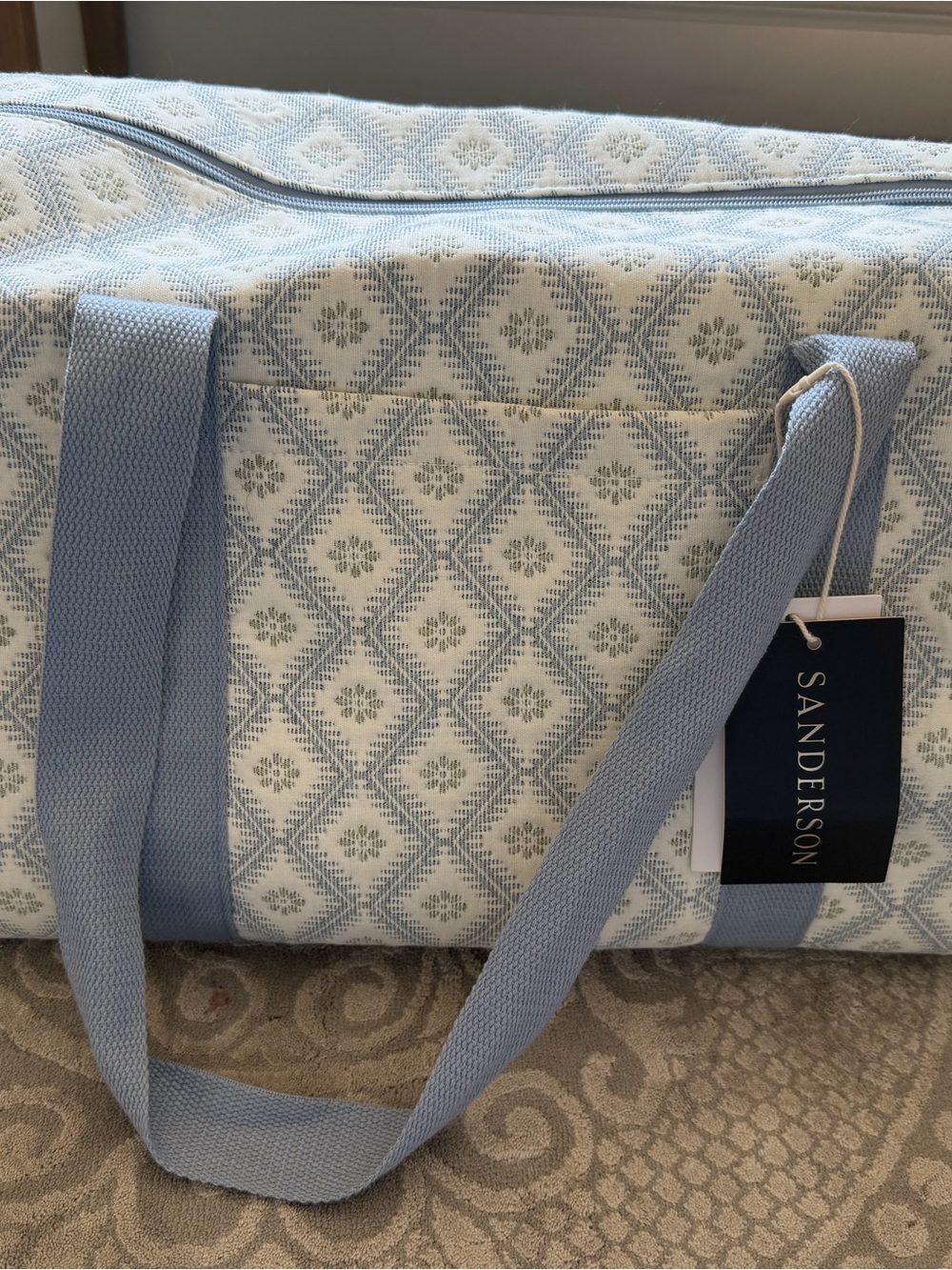 Sanderson Witney Daisy Light Blue Patterned Women's Weekender Bag